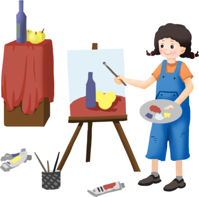 卡通風簡約美術培訓海報設計